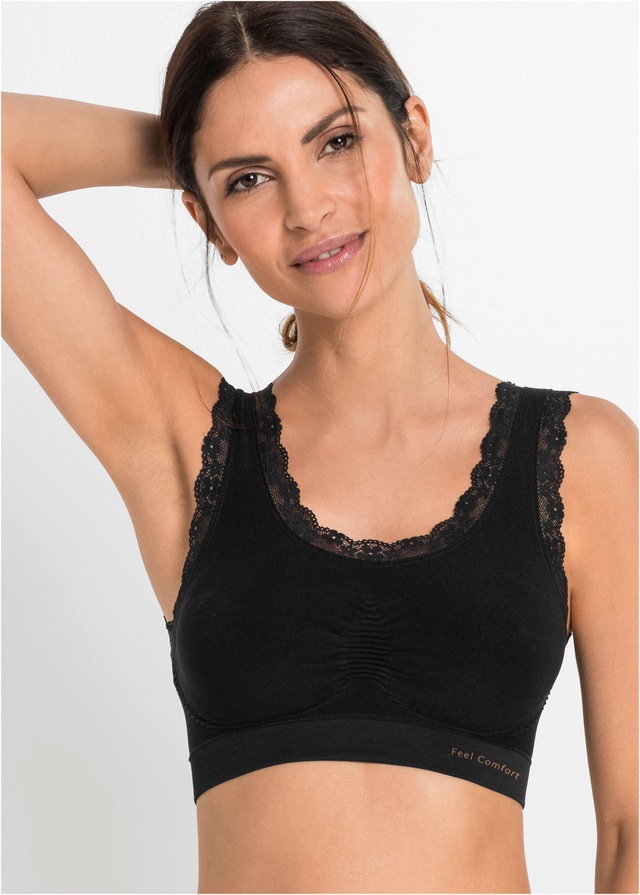 bonprix Bustier »Feel Comfort Seamless Bustier (2er Pack)« Packung, 2 Stk. nahtlose Verarbeitung, elastisches Material, klassischer Stil