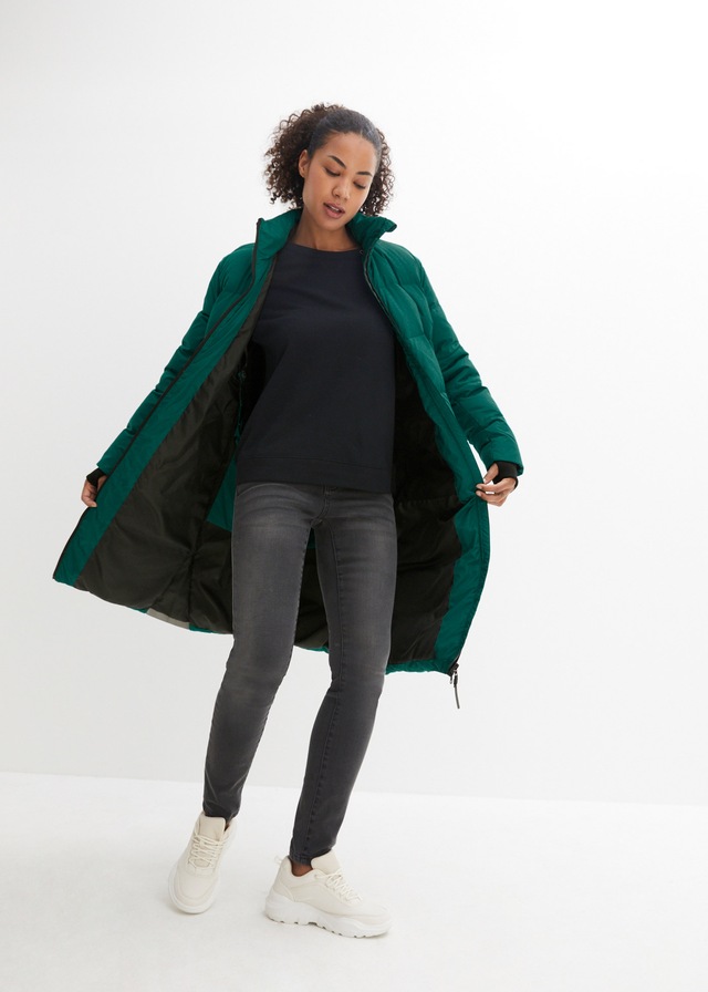 bonprix Steppmantel »Daunenmantel mit recycelter Daune und isolierender Wärmetechnologie« sportlicher Stil, mit 2-Wege-Reißverschluss, oversize, wasserabweisend