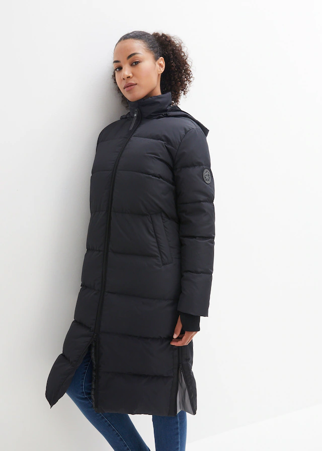 bonprix Steppmantel »Daunenmantel mit recycelter Daune und isolierender Wärmetechnologie« sportlicher Stil, mit 2-Wege-Reißverschluss, oversize, wasserabweisend