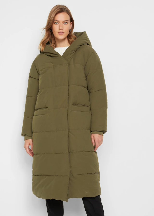 bonprix Steppmantel mit dicker Wattierung, mit Kapuze, Oversize-Passform