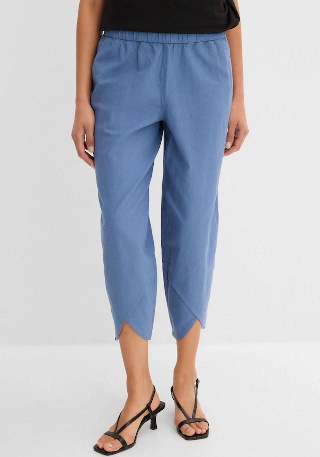 bonprix 3/4-Hose »3/4-Hose aus leichtem Leinen-Mix« aus Leinen-Mix, mit Seitenschlitzen, Regular Fit, casual Stil