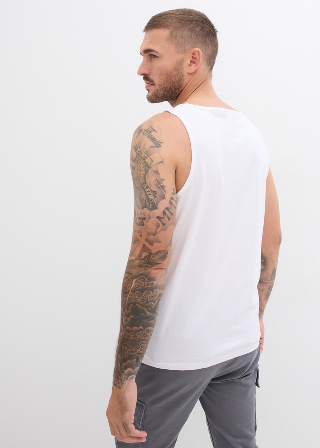 bonprix Tanktop Packung, 3er, 3 Stk. Regular Fit, Rundhalsausschnitt