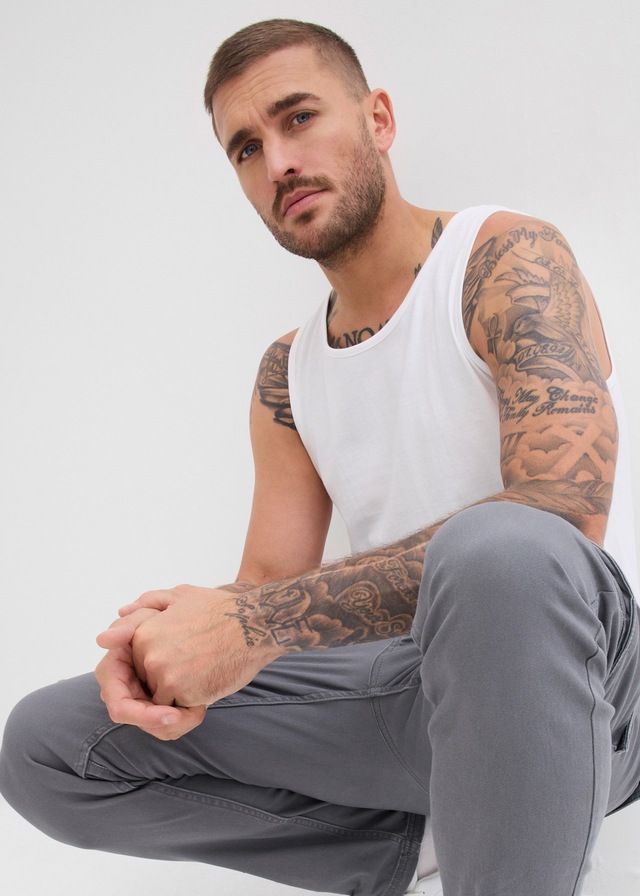 bonprix Tanktop Packung, 3er, 3 Stk. Regular Fit, Rundhalsausschnitt