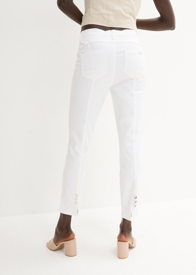 bonprix Stretch-Hose »Stretchhose aus Baumwolle« aus Baumwolle, Polyester und Elasthan, Slim Fit Passform, 7/8-Länge