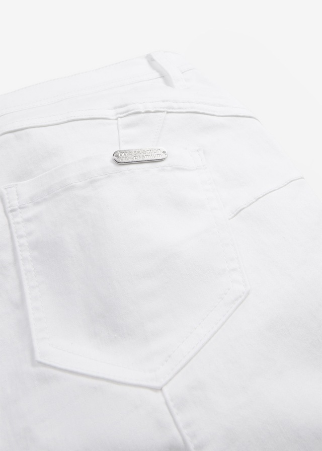 bonprix Stretch-Hose »Stretchhose aus Baumwolle« aus Baumwolle, Polyester und Elasthan, Slim Fit Passform, 7/8-Länge