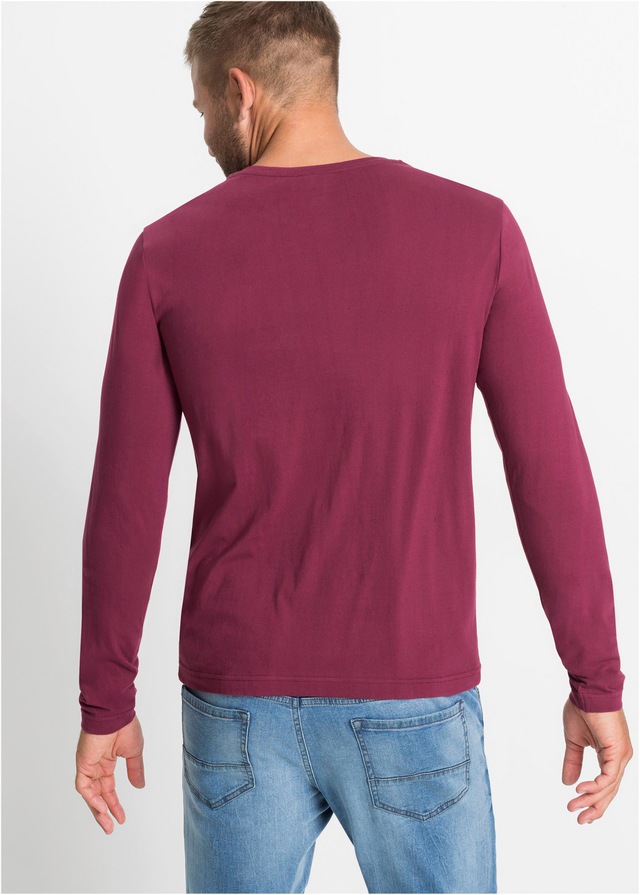 bonprix Langarmshirt »Langarmshirt (3er Pack)« Packung, 3 Stk. regular fit Passform, Rundhals-Ausschnitt, casual Stil, im 3er Pack