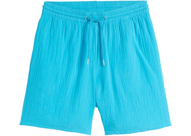 bonprix Shorts aus Baumwolle, mit elastischem Bund und Kordelzug, lockere Passform