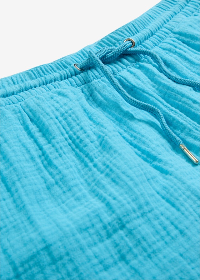 bonprix Shorts aus Baumwolle, mit elastischem Bund und Kordelzug, lockere Passform