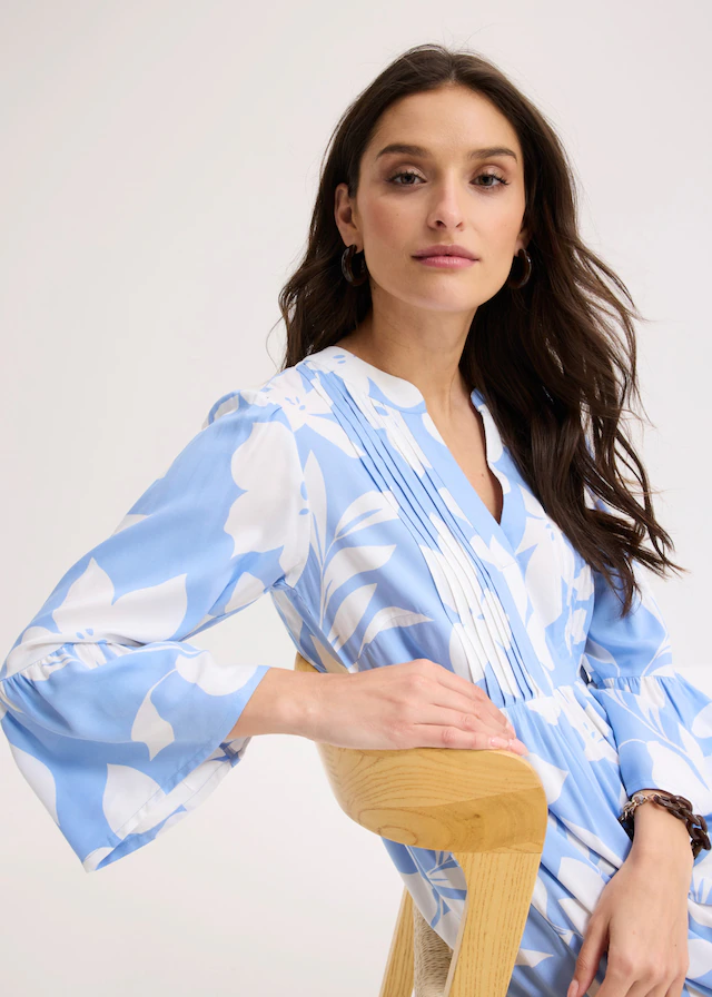 bonprix Maxikleid »Maxikleid aus fließender Viskose« für modischen Auftritt, aus Viskose, A-Linie, 3/4-Ärmel