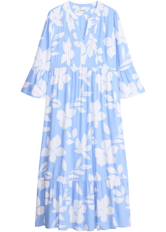 bonprix Maxikleid »Maxikleid aus fließender Viskose« für modischen Auftritt, aus Viskose, A-Linie, 3/4-Ärmel