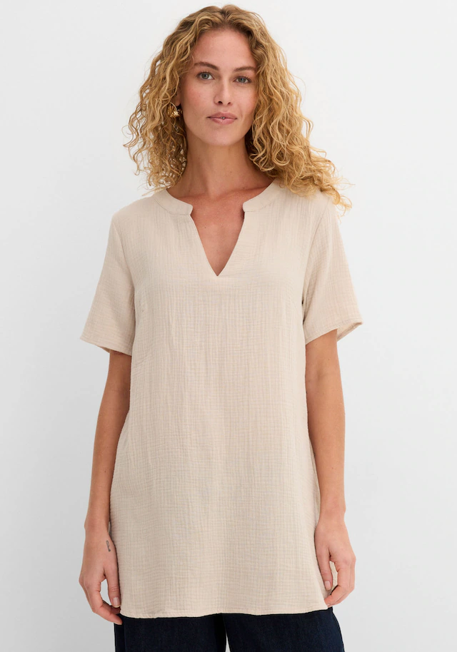 bonprix Longtunika für entspannten Look, Regular Fit, Kurzarm-Design