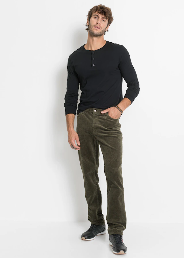 bonprix Cordhose »Regular Fit Stretch-Cordhose mit Komfortschnitt« aus Baumwolle und Elasthan, Regular Fit, Komfortschnitt