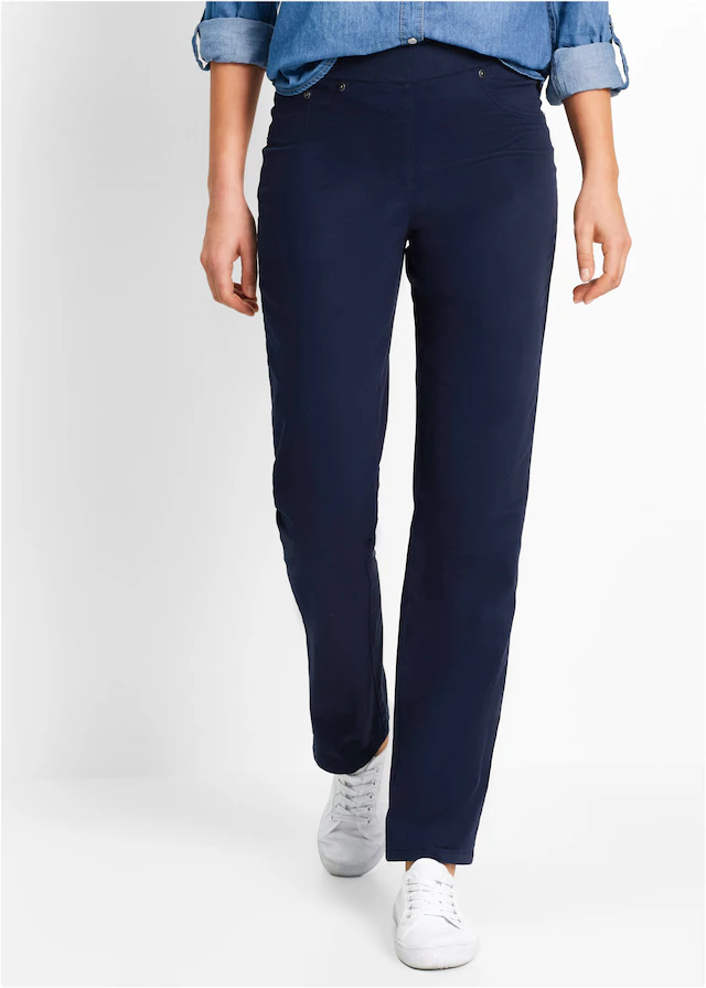 bonprix Schlupfhose »Twill Treggings aus elastischem Baumwoll-Mix« aus elastischem Baumwoll-Mix, Regular Fit, gerades Bein
