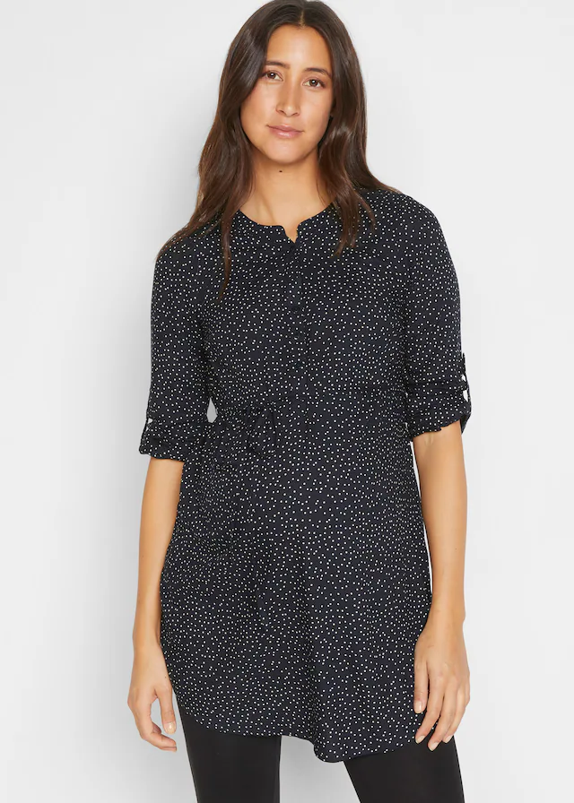 bonprix Umstandskleid als Kleid oder Bluse tragbar, aus Viskose, Loose Fit