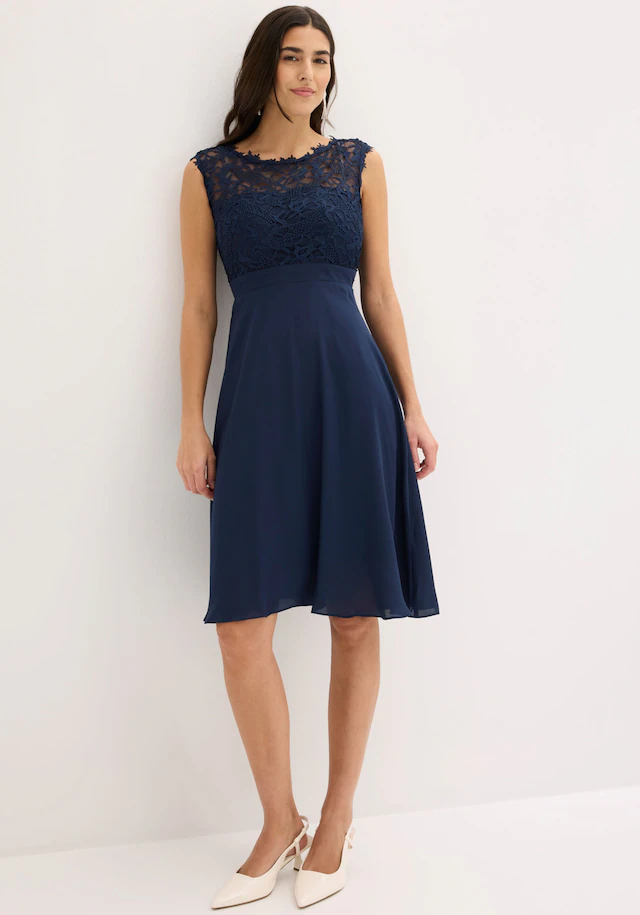 bonprix Minikleid »Minikleid mit Spitze« 1 tlg. für besondere Anlässe, aus Polyester, taillierte Passform