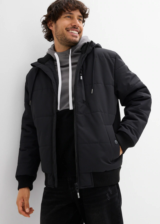 bonprix Steppjacke »Winter-Steppjacke in Blousonform mit Kapuze« mit Kapuze mit wärmender Wattierung