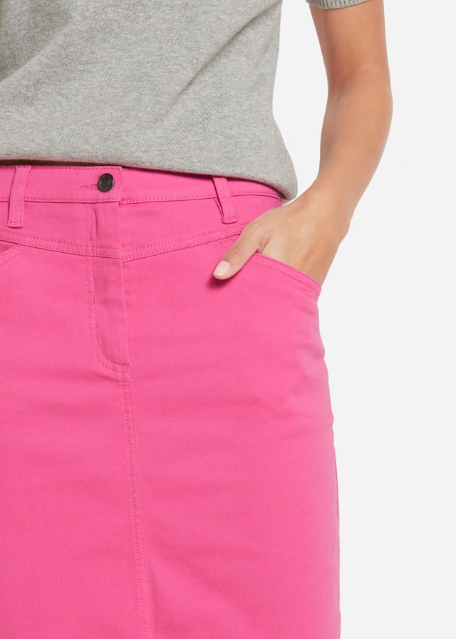 bonprix Jeansrock »Jeansrock, Stretch« aus elastischem Material, körpernahe Passform, unifarben