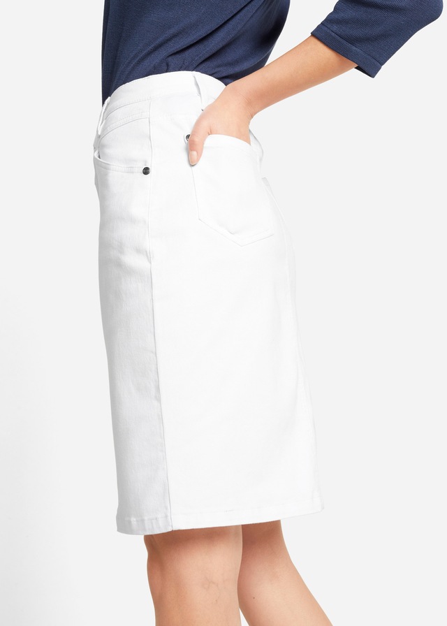 bonprix Jeansrock »Jeansrock, Stretch« aus elastischem Material, körpernahe Passform, unifarben