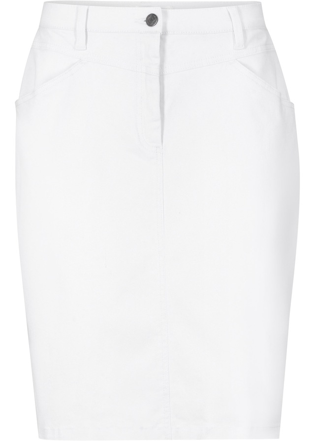 bonprix Jeansrock »Jeansrock, Stretch« aus elastischem Material, körpernahe Passform, unifarben
