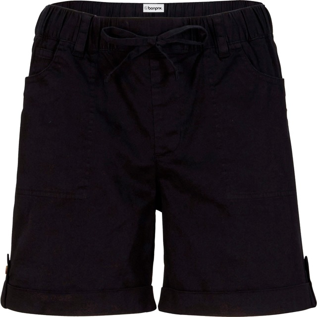 bonprix Bermudas »Baumwoll-Bermuda mit Gummibund« aus Baumwolle und Elasthan, lockere Passform