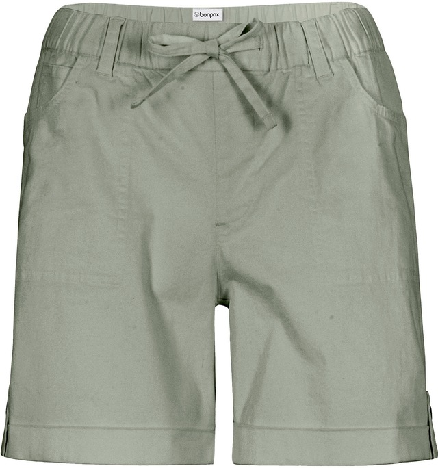 bonprix Bermudas »Baumwoll-Bermuda mit Gummibund« aus Baumwolle und Elasthan, lockere Passform