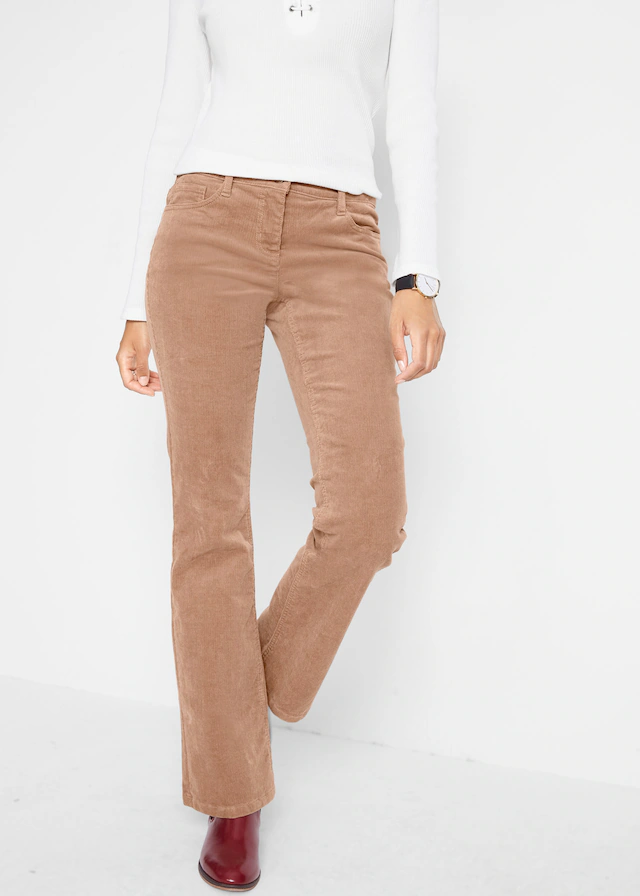 bonprix Cordhose »Stretch-Cordhose, Bootcut« aus Baumwolle mit Elasthan, Regular Fit, Bootcut-Beinform