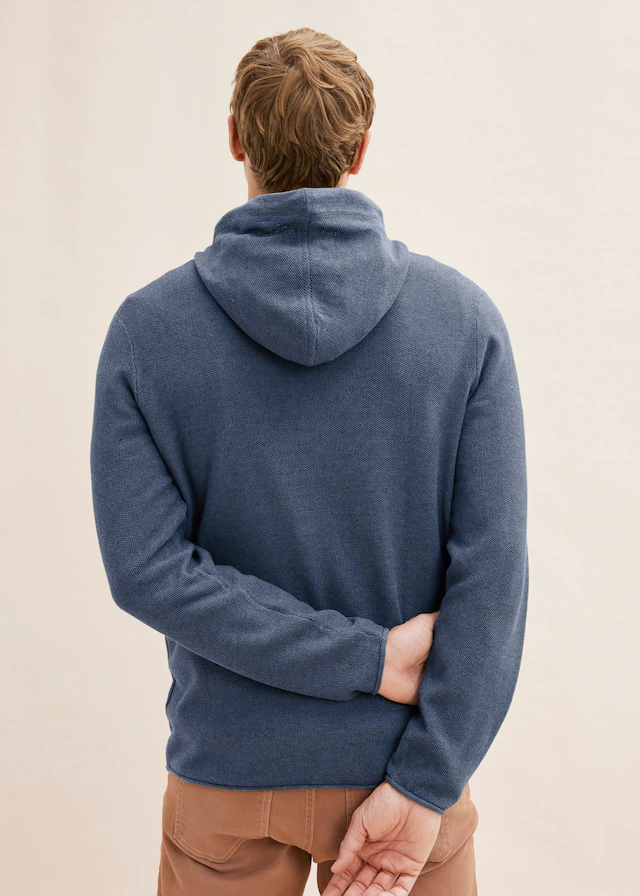 bonprix Strickpullover »Kapuzenpullover mit Baumwolle« aus Baumwolle und Polyacryl, mit Kapuze, Regular Fit