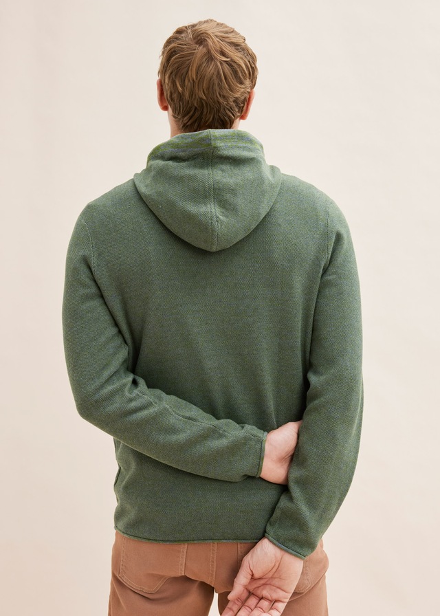 bonprix Strickpullover »Kapuzenpullover mit Baumwolle« aus Baumwolle und Polyacryl, mit Kapuze, Regular Fit