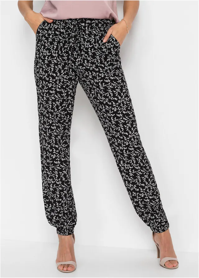 bonprix Schlupfhose »Schlupfhose aus reiner Viskose« aus Viskose, elastischer Bund, lockere Passform, eleganter Stil