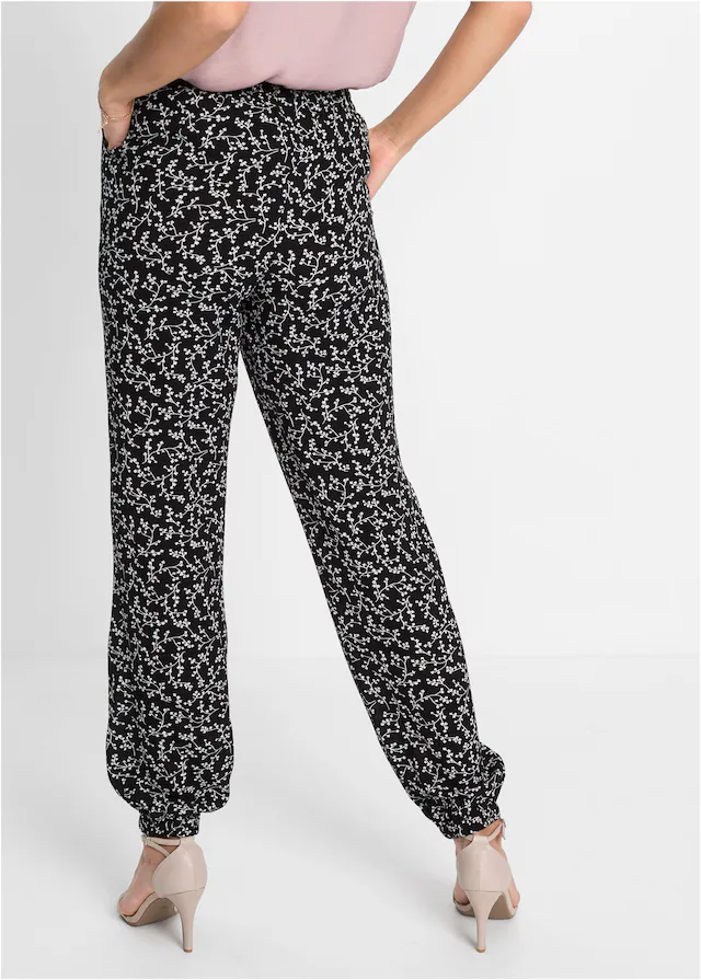 bonprix Schlupfhose »Schlupfhose aus reiner Viskose« aus Viskose, elastischer Bund, lockere Passform, eleganter Stil
