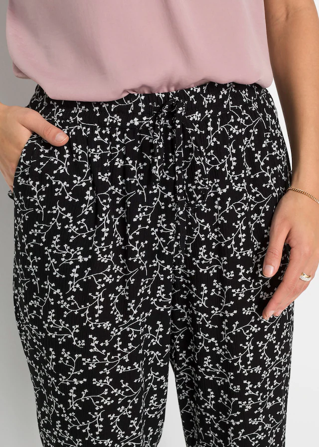 bonprix Schlupfhose »Schlupfhose aus reiner Viskose« aus Viskose, elastischer Bund, lockere Passform, eleganter Stil