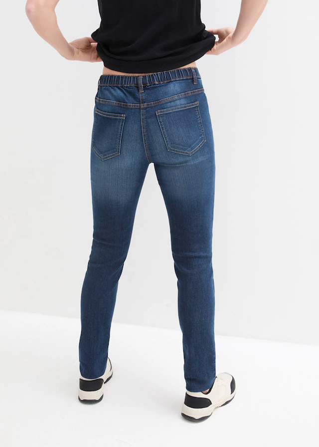bonprix Jeansjeggings »Jeggings Mid Waist, Bequembund« Slim Fit Passform, Mid Waist Schnitt, mit Bequembund