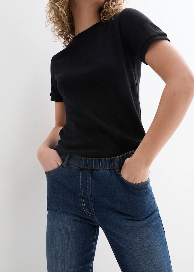 bonprix Jeansjeggings »Jeggings Mid Waist, Bequembund« Slim Fit Passform, Mid Waist Schnitt, mit Bequembund