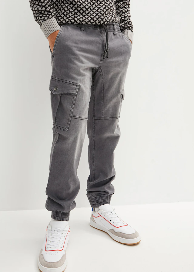 bonprix Jogg Pants »Regular Fit Jeans-Jogger mit Komfortbund, Straight« mit Komfortbund