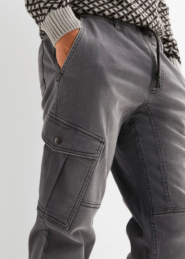 bonprix Jogg Pants »Regular Fit Jeans-Jogger mit Komfortbund, Straight« mit Komfortbund