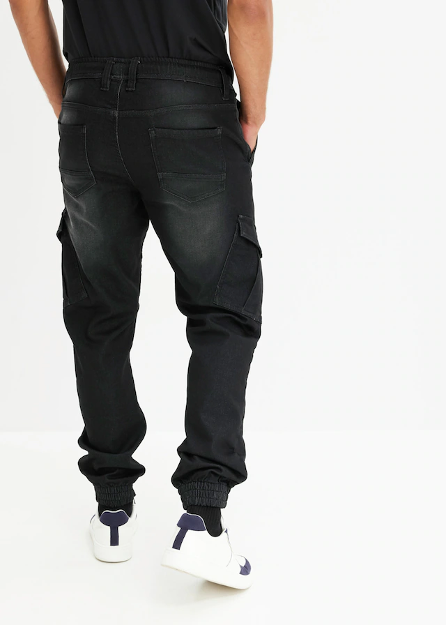 bonprix Jogg Pants »Regular Fit Jeans-Jogger mit Komfortbund, Straight« mit Komfortbund