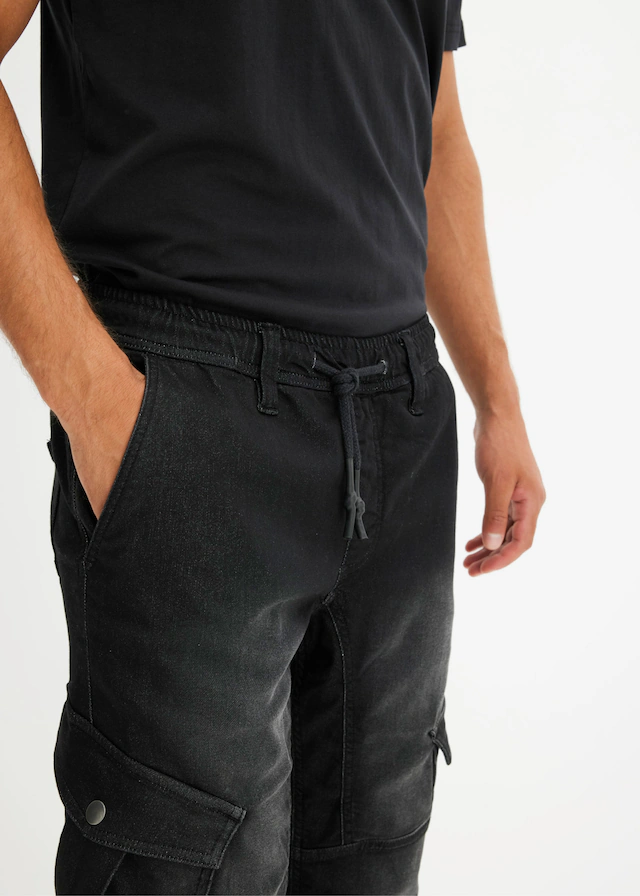 bonprix Jogg Pants »Regular Fit Jeans-Jogger mit Komfortbund, Straight« mit Komfortbund