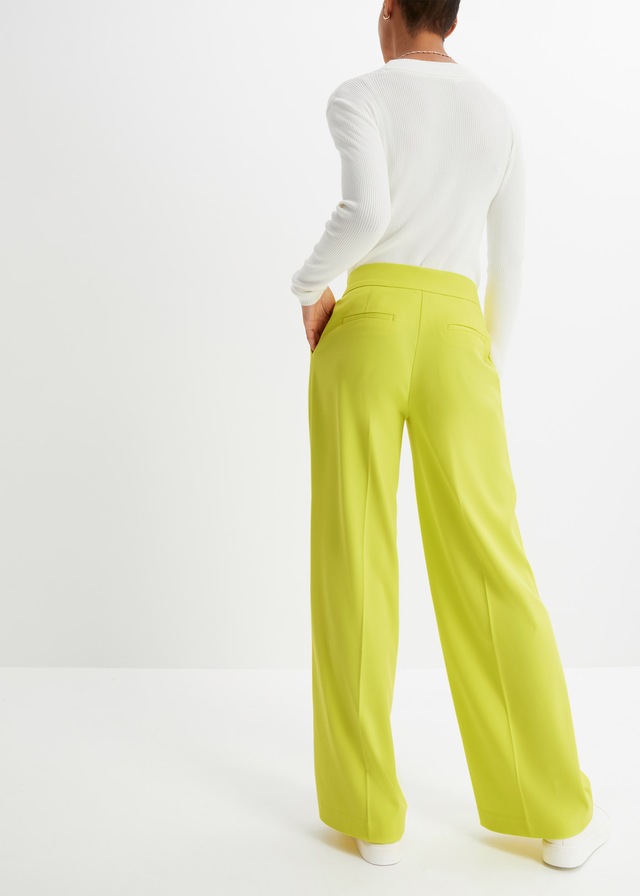 bonprix Marlene-Hose »Marlenehose« aus Polyester, Viskose und Elasthan, Regular Fit, weites Bein