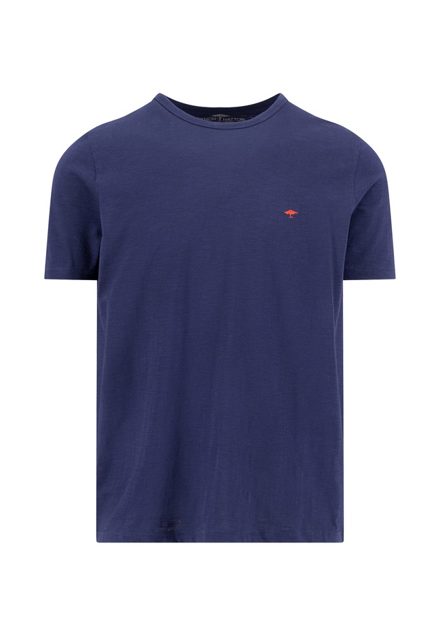 FYNCH-HATTON T-Shirt regular fit, unifarben, mit Logo Stickerei