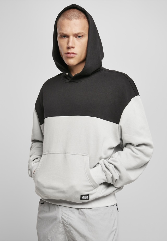 URBAN CLASSICS Rundhalspullover »Urban Classics Herren Upper Block Hoody« 1 Stk.