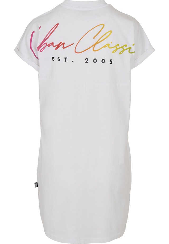 URBAN CLASSICS A-Linien-Kleid »Urban Classics Damen Ladies Rainbow Tee Dress« 1 Stk. tlg.