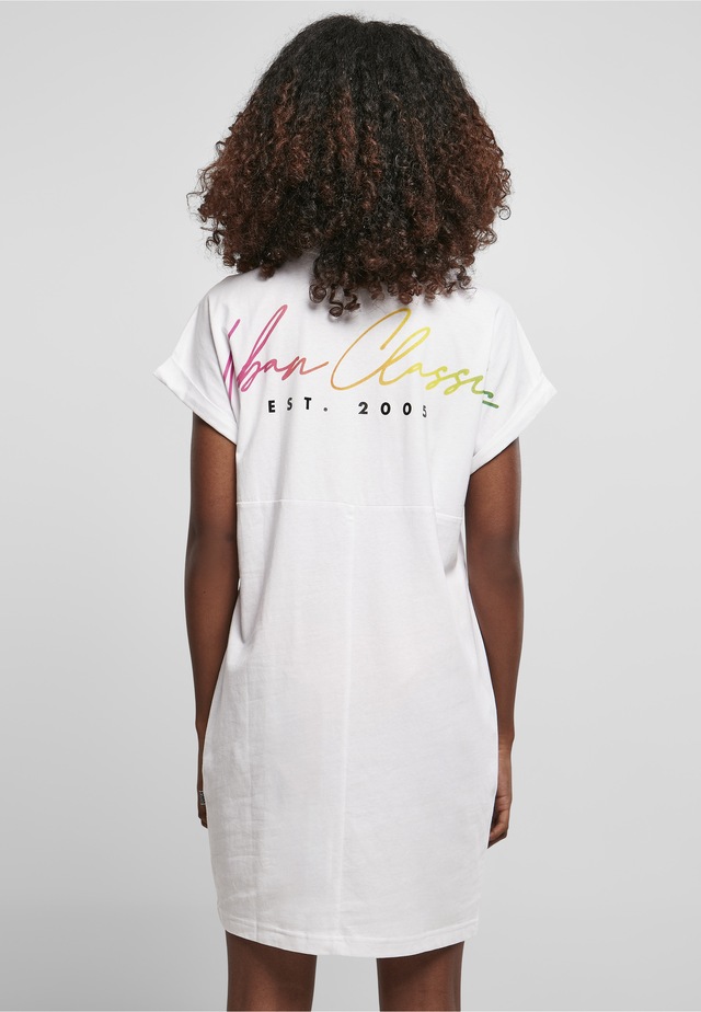 URBAN CLASSICS A-Linien-Kleid »Urban Classics Damen Ladies Rainbow Tee Dress« 1 Stk. tlg.