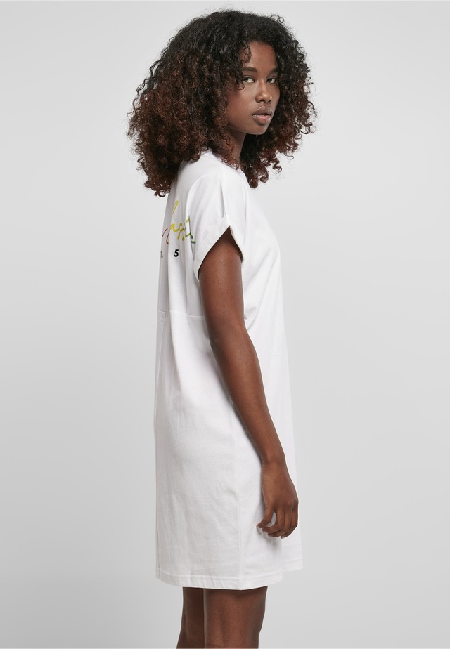 URBAN CLASSICS A-Linien-Kleid »Urban Classics Damen Ladies Rainbow Tee Dress« 1 Stk. tlg.