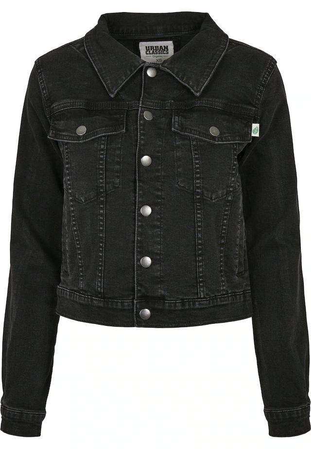 URBAN CLASSICS Jeansjacke »Urban Classics Damen Ladies Organic Denim Jacket« 1 Stk. tlg. ohne Kapuze
