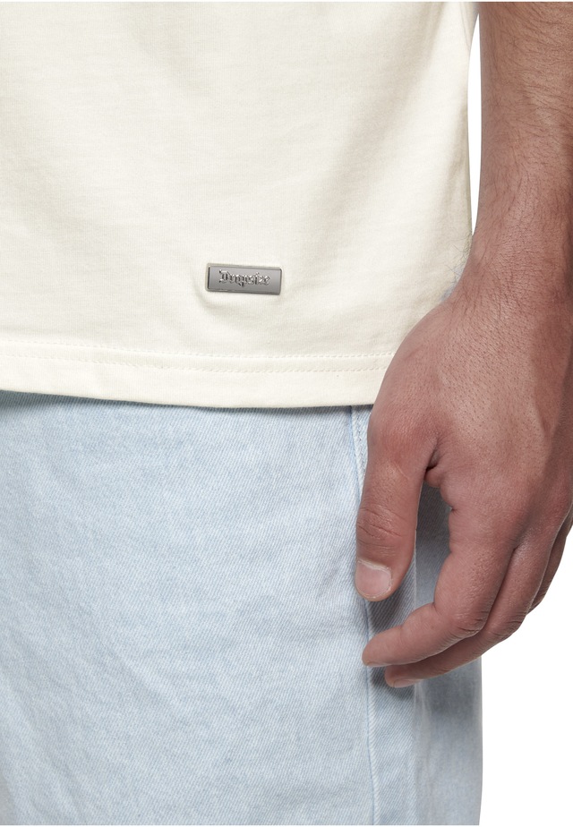 Dropsize T-Shirt »Dropsize Herren Heavy Oversize Metal Patch Basic T-Shirt« 1 Stk.