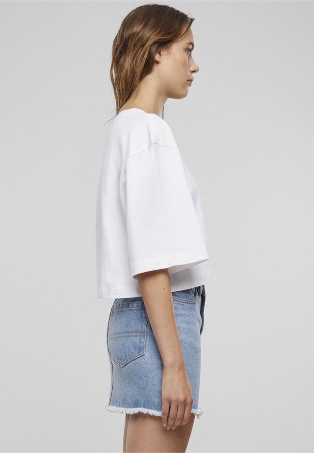 URBAN CLASSICS T-Shirt »Urban Classics Damen Ladies Heavy Organic Oversized Cropped Tee« 1 Stk.
