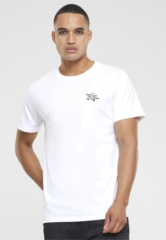 MisterTee T-Shirt »MisterTee Herren Penne Va Bene Tee EMB« 1 Stk.