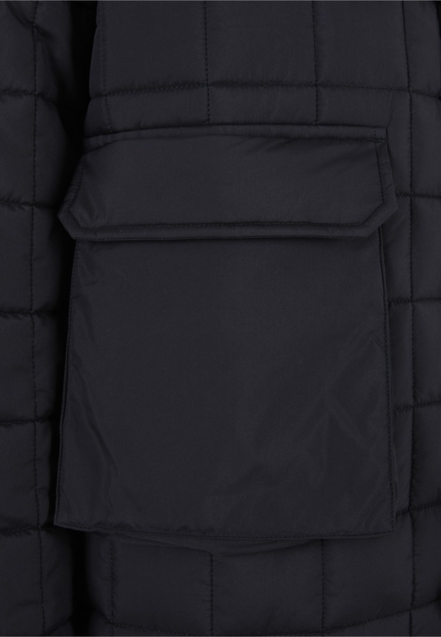 URBAN CLASSICS Winterjacke »Urban Classics Herren Polar Fleece Lined Parka« 1 Stk. tlg. mit Kapuze