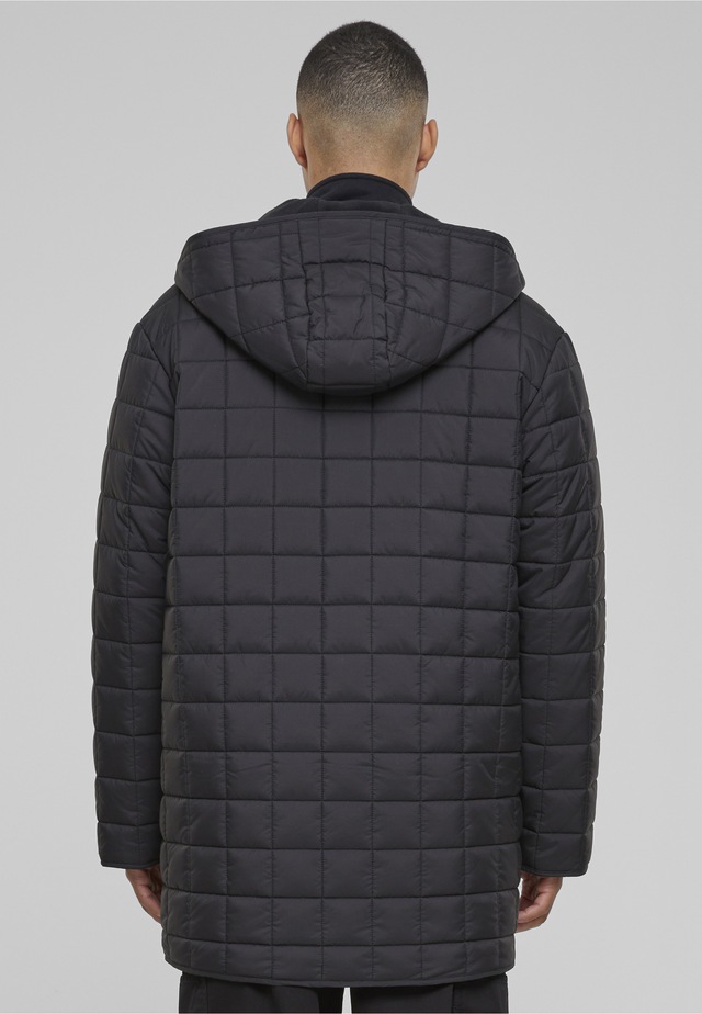 URBAN CLASSICS Winterjacke »Urban Classics Herren Polar Fleece Lined Parka« 1 Stk. tlg. mit Kapuze