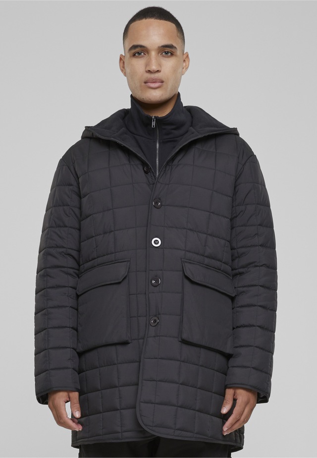 URBAN CLASSICS Winterjacke »Urban Classics Herren Polar Fleece Lined Parka« 1 Stk. tlg. mit Kapuze